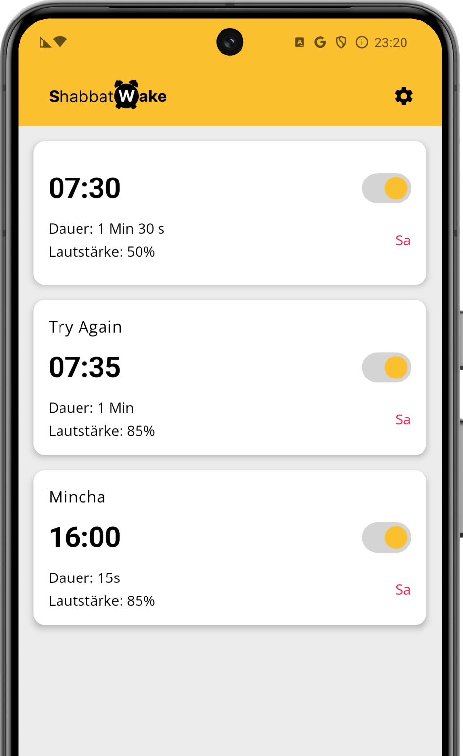 Einmal einstellen — es funktioniert
