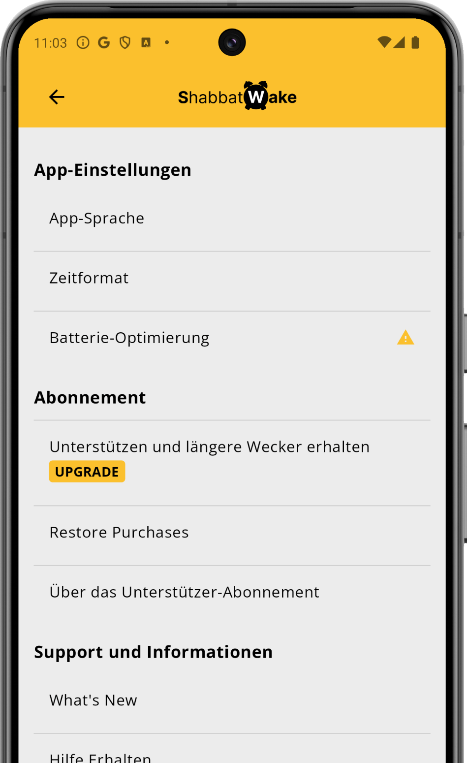 An Ihr Gerät angepasst