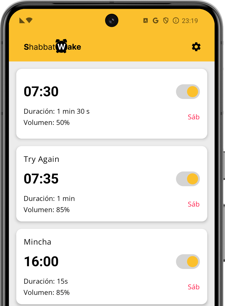 Shabbat Wake App
